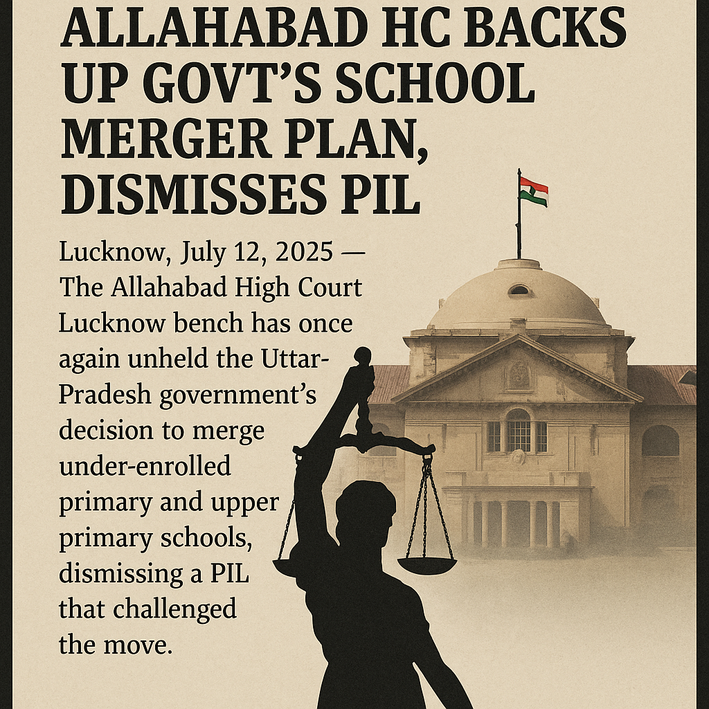 Allahabad High Court backs UP Govt school merger plan
